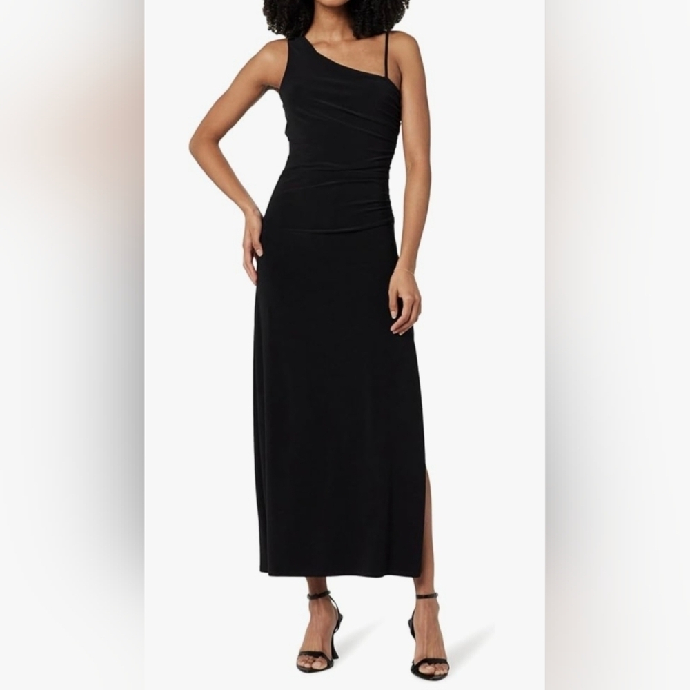 The Drop Women's Lupita Draped One-Shoulder Maxi Dress #706